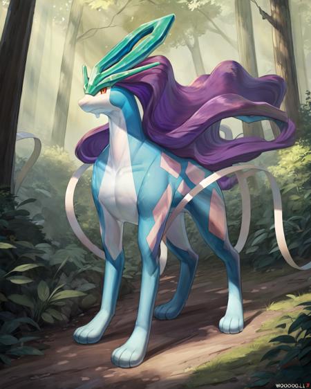 00431-404622779-(feral_1.2),(suicune_1.3),thin,hi res,soft shading,good anatomy,two white ribbons_0.6,cinematic lighting,by woolrool,crayon _(ar.png